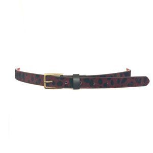*SALE* Gap Burgundy Leopard Calf Hair Belt